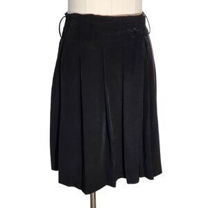 Meadow Rue Black Pleated True Wrap Skirt Womens Size 4